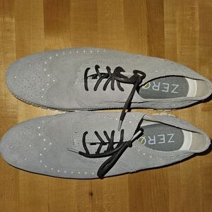 Cole Haan Men's Zerogrand Wingtip Oxford Gray Suede